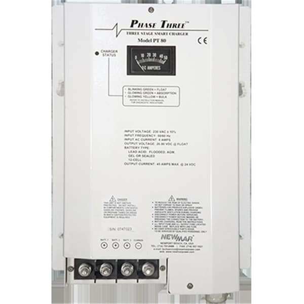 Micromicrome NMR-PT-80 3-Phase Battery Charger with 80 Amps 12 VDC Output & 3 Bank MI3744935 - main